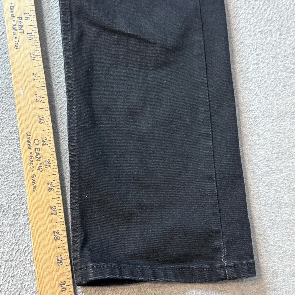 Levi's 506 Jeans Mens 32x32 (32x30) Black Straight Leg Stretch Dark Wash Denim
